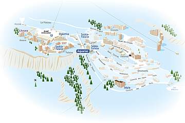 mapa resortu Avoriaz - mapa resortu