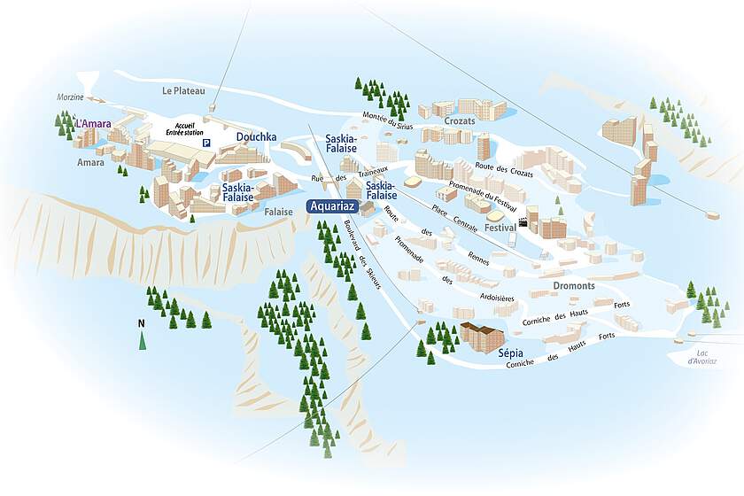 Avoriaz - mapa resortu