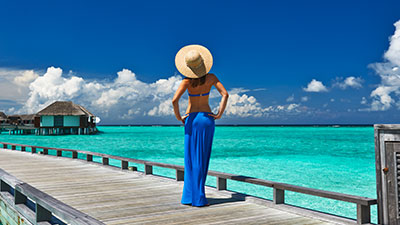 Bungalovy nad vodou na Maledivách